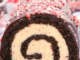 Chocolate peppermint bark roll cake recipe