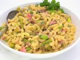 Asparagus and Rhubarb Pasta Salad