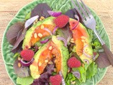 Avocot Salad with Raspberries #FarmersMarketWeek