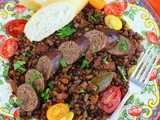 Braised Lentils with Italian Sausage