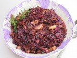 Braised Red Cabbage with Mushrooms and Figs