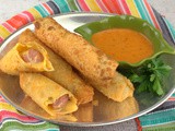 Chili Cheese Dog Egg Rolls