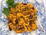 Chili Macaroni and Cheddar Bake