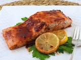 Cranberry Chipotle Glazed Baked Salmon #CranberryWeek