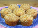 Crumb Topped Peach Muffins #MuffinMonday