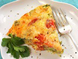 Crustless Broccoli and Tomato Quiche