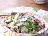 Cucumber Salad with Lovage and Gorgonzola