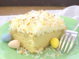 Easy Coconut Sheet Cake #SpringSweetsWeek