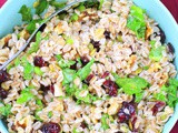 Farro Salad with Cranberries, Walnuts and Kale
