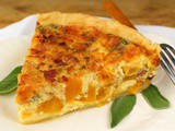 Fresh Pumpkin Quiche with Bacon and Sage #PumpkinWeek