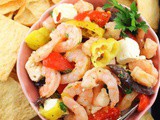 Greek Marinated Shrimp Salad #FishFridayFoodies