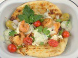 Grilled Shrimp Souvlaki on Pita #FishFriday