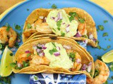 Grilled Shrimp Tacos with Avocado-Lime Crema #ImprovCooking