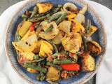 Grilled Vegetables with Hot Bacon Dressing