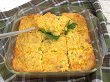 Ham & Cheese Corn Casserole (Spoon Bread) for #SundaySupper