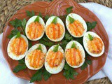 Jack o’ Lantern Deviled Eggs