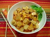 Korean Kimchi Marinated Tofu