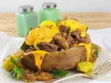 Loaded Philly Cheesesteak Baked Potato #ImprovCookingChallenge