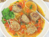 Meatball and  Noodle Soup (Sopa Albondigas con Fideo) #SoupSwappers