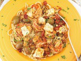 Mediterranean Shrimp with Olives, Tomatoes and Feta
