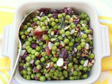 Pea Salad with Cranberries, Almonds and Mint