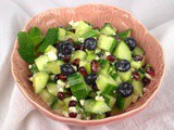 Persian Blueberry Anar Salad with Cucumber #BlueberryWeek