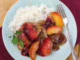 Pork with Gingered Pluots #SundaySupper