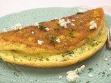 Puffy Herb Omelet with Chevre
