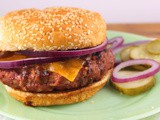 Roasted Garlic and Cheddar Burgers