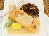 Salmon with Garlic Tarragon Cream Sauce