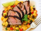 Santa Fe Pork with Peach Salsa #FarmersMarketWeek