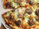 Sauerkraut and Meatball Pizza for #SundaySupper