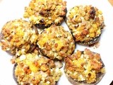 Sausage and Cornbread Stuffed Mushrooms