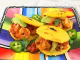 Shrimp Arepas (Arepas con Camarones y Hogao) #FishFridayFoodies