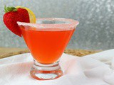 Strawberry Lemonade Martini #NationalMartiniDay