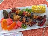 Tangerine Hatch Chile Honey Chicken Kebabs