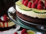 Black-Bottom Lime Mousse Tart with Raspberries