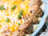 Baked Chicken Meatball Cheese Dip