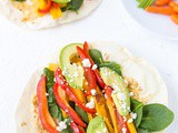 Butternut Squash and Bell Pepper Hummus Wrap