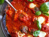 Cheesy Beef Meatball Bake