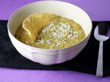 Creamy corn and green chile soup