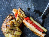 Grilled Eggplant Open Faced Sandwich