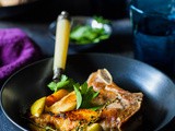 Pork Chops with Sautéed Apples and Peaches