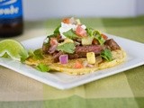 Skirt Steak with Corn Cakes