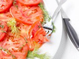 Tomatoes and Herbs in Rosé Vinaigrette Salad Dressing
