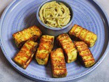 Hariyali Paneer Tikka | Grilled Cottage Cheese Marinated in Coriander, Mint, and Yogurt