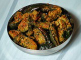 Menthi Podi Veysina Vankaya Kura | Andhra Brinjal Fry with Fenugreek Flavour