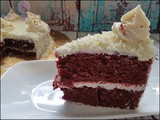 Eggless Red Velvet Cake / Red Velvet Cake with Buttercream Frosting