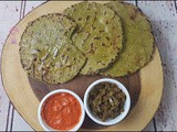 Masala Palak Bhakri / Spinach-Sorghum Flatbread