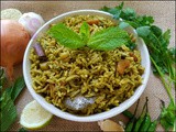 Mint Pulao / Mint Rice / Pudina Pulao Using Instant Pot